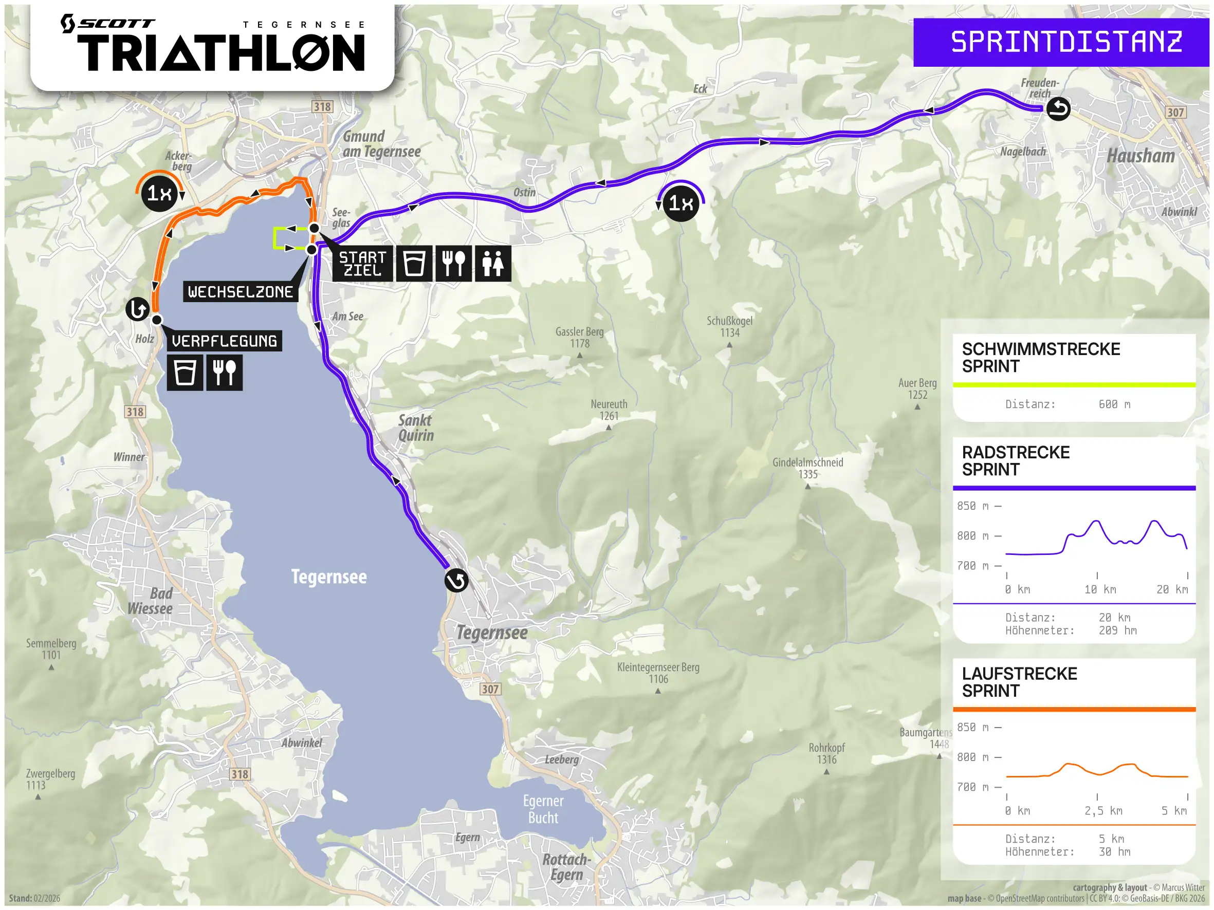 Übersichtskarte Sprint-Distanz